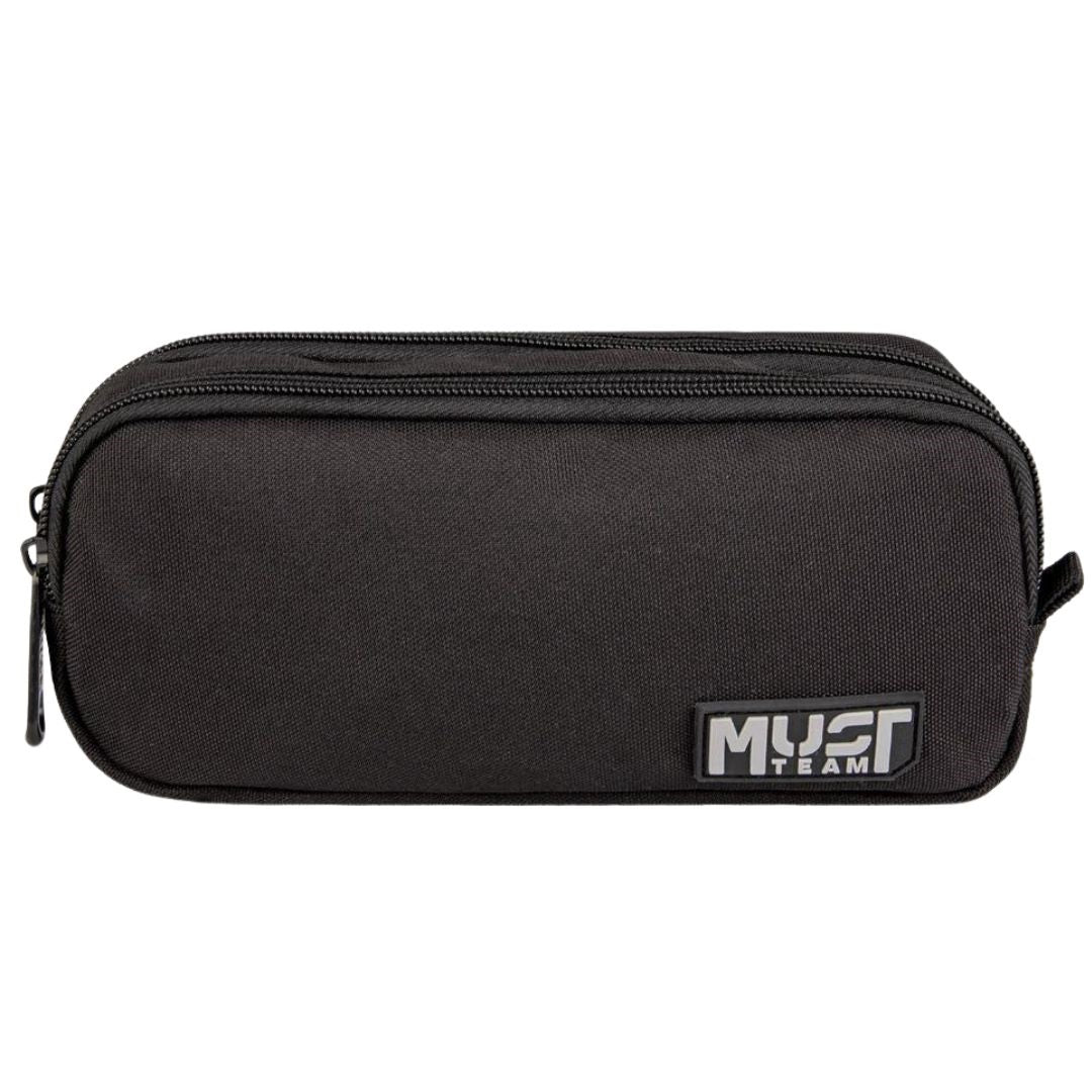 Must Pencil Case Barrel Monochrome Black with Gray must