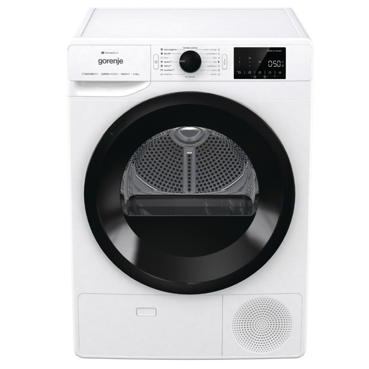 GORENJE Dryer Condenser 9 KG Heat Pump WIFI White