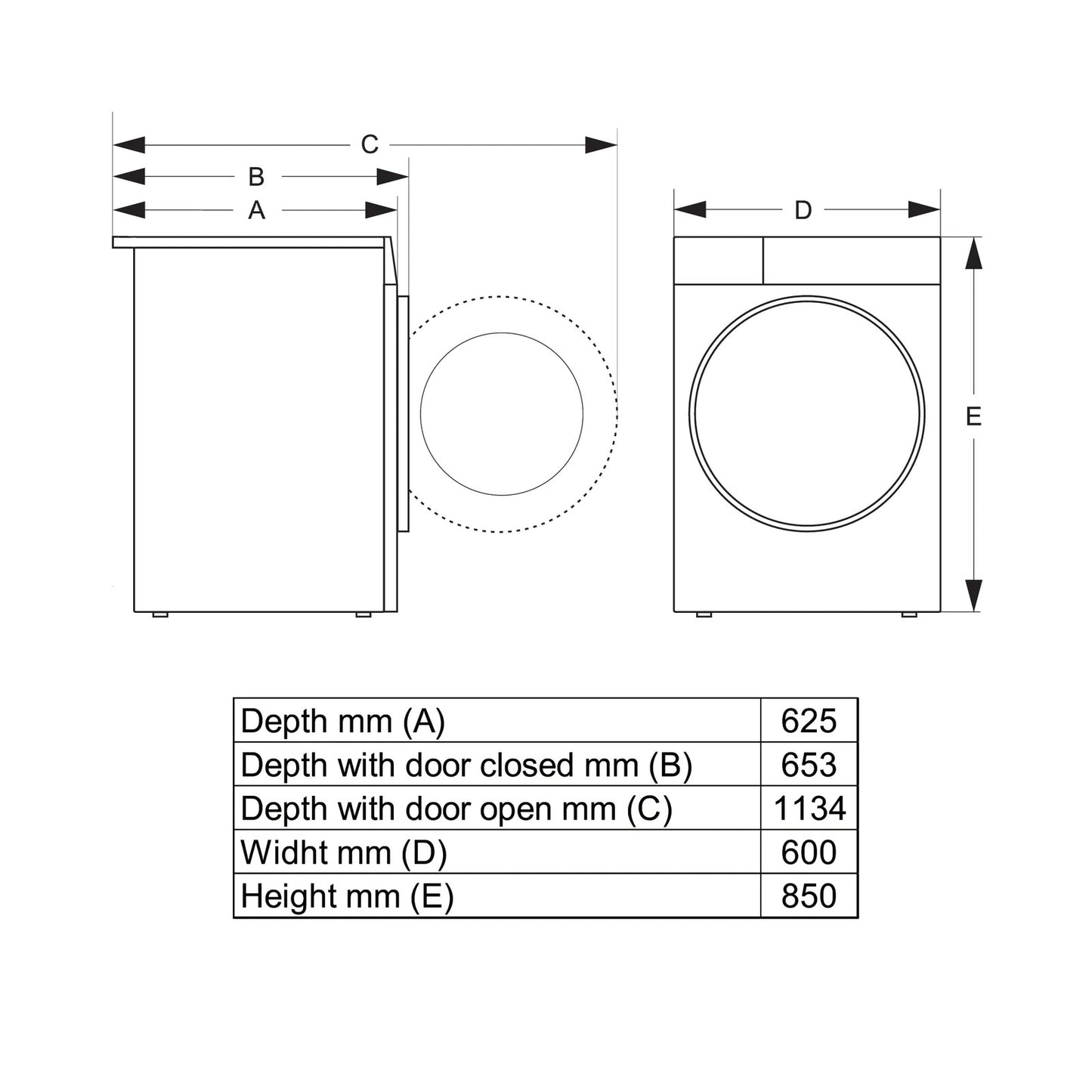GORENJE Dryer Condenser 9 KG Heat Pump WIFI White