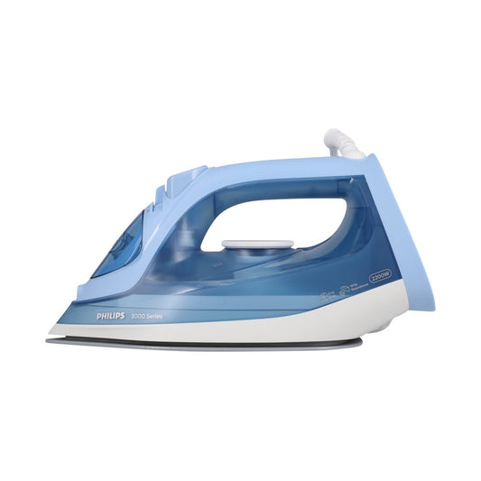 Philips* Steam Iron Ceramic Soleplate 3000 Series Blue 2400W