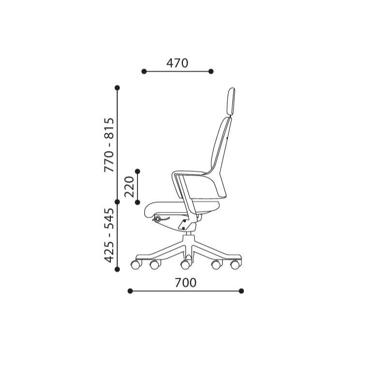 Delphi High Back Chair + Fixed Arms Black/Black Sky Leather