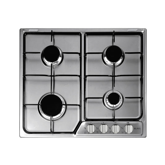 ELBA Hob 60 cm 4 Gas Burners Ignition Safety Inox ELBA+