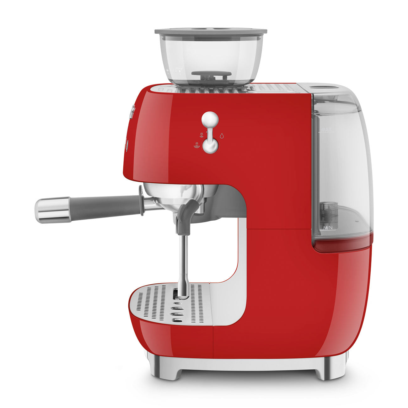 Smeg Espresso Coffee Machine With Grinder Red SMEG