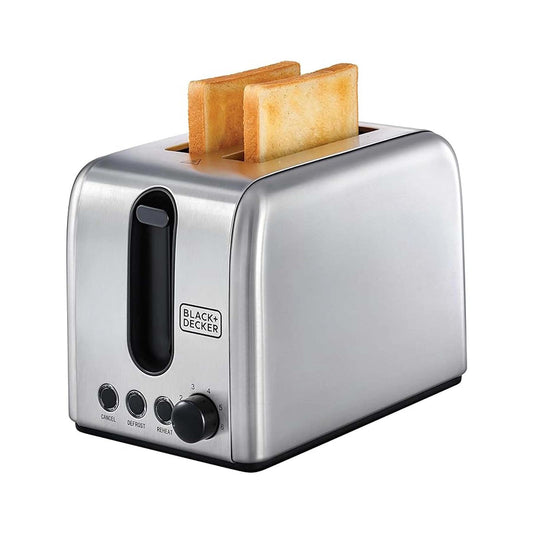 Black+Decker Toaster 1050w 2 Slices Stainless BLACK & DECKER