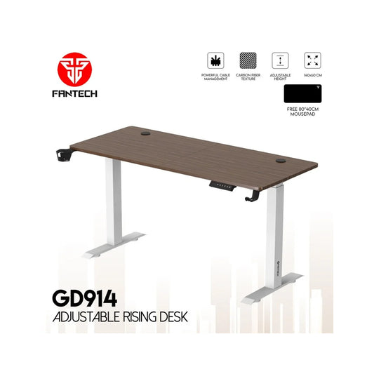Fantech GD914 Work Station, Adjustable Height Desk - White