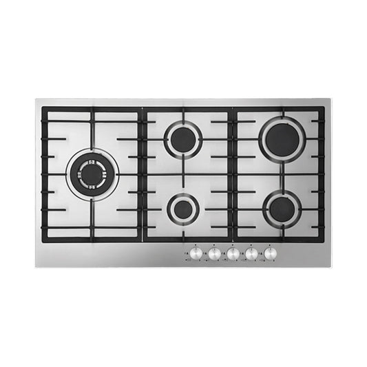 SMALVIC Hob 90 cm 5 Gas Burners Safety Stainless Steel
