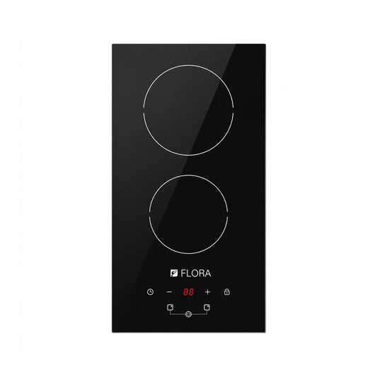 FLORA Hob 30 cm Electric 2 Heating Zones Vitroceramic Black FLORA