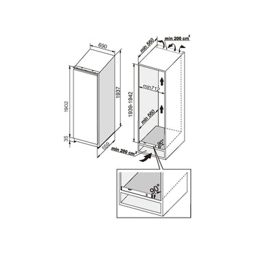 ELBA Refrigerator Built in 337 L No Frost Inverter ELBA