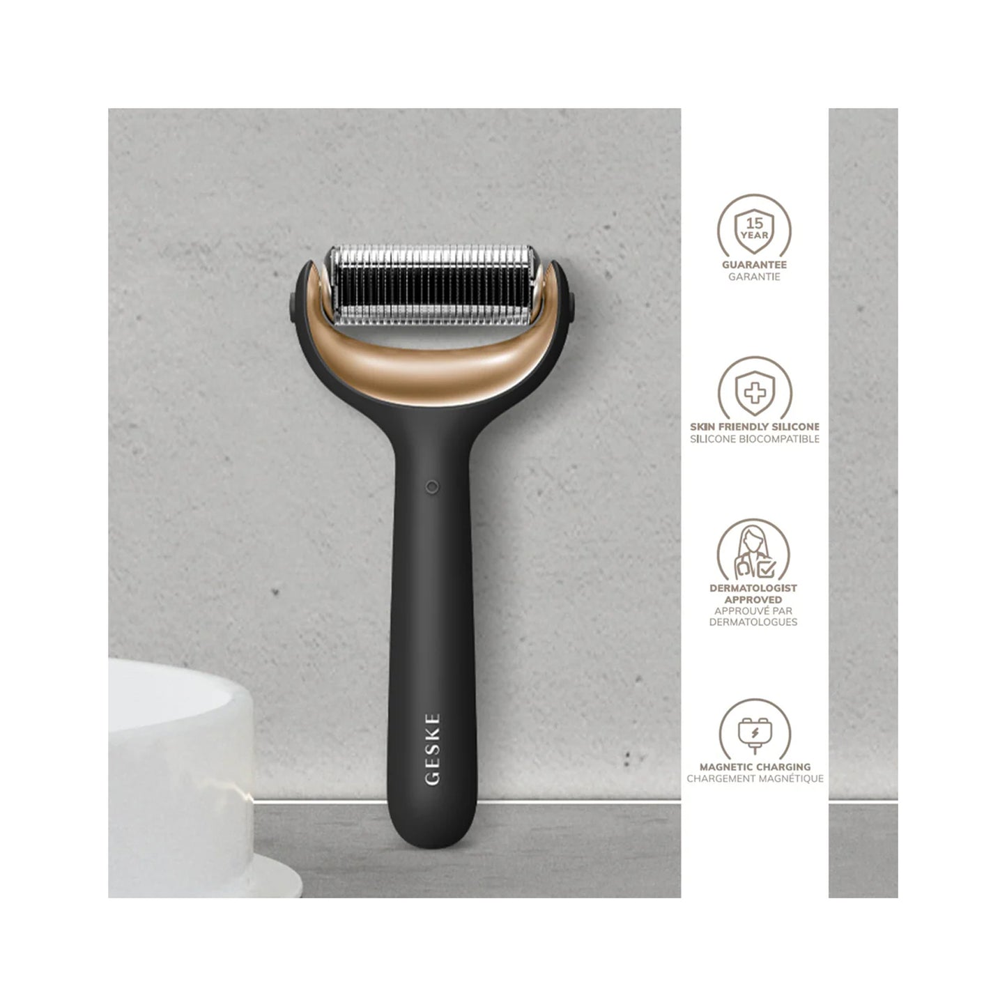 Geske Microneedle Face & Body Roller 8 In 1 Grey GESKE