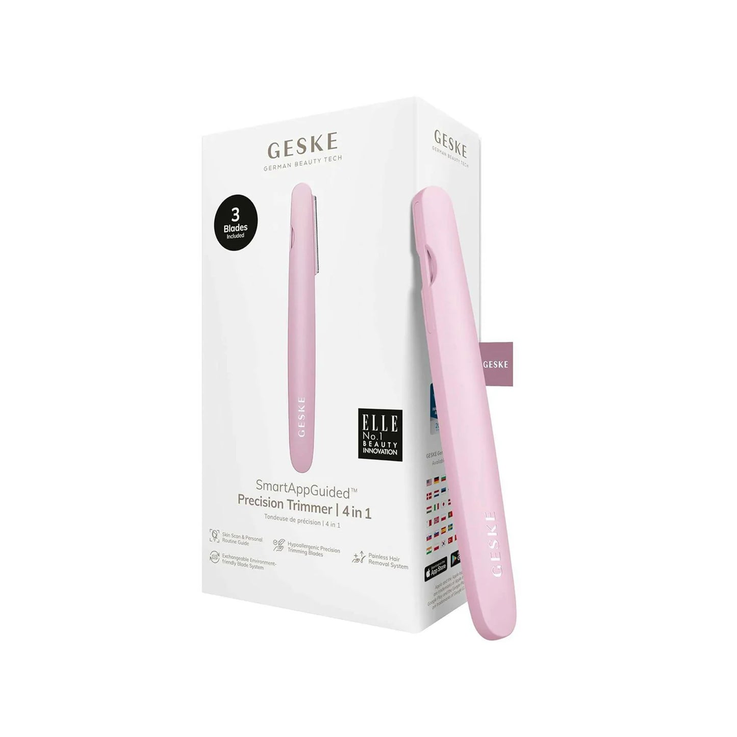 Geske Precision Trimmer 4 In 1 Hygienic Hair Remover Pink GESKE