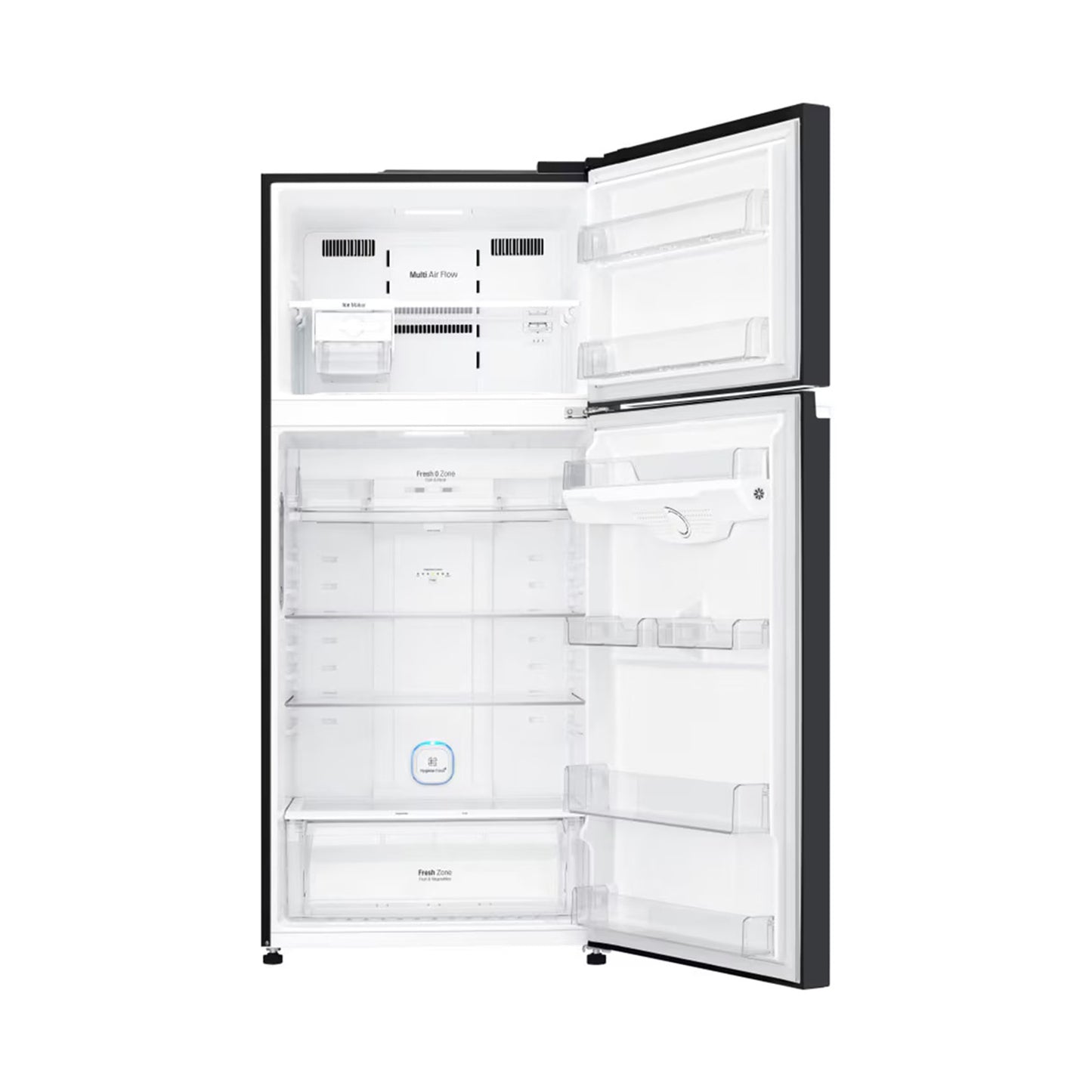 LG* 24 Cft Refrigerator 2 Doors Glass Black