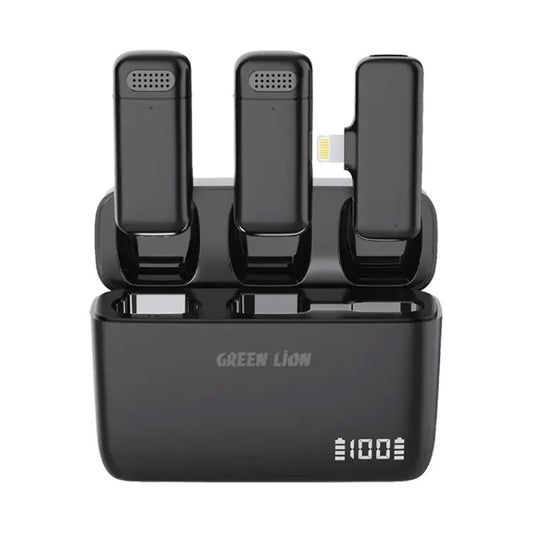 GREEN LION Duo Cast Wireless Mic Lightening - Black