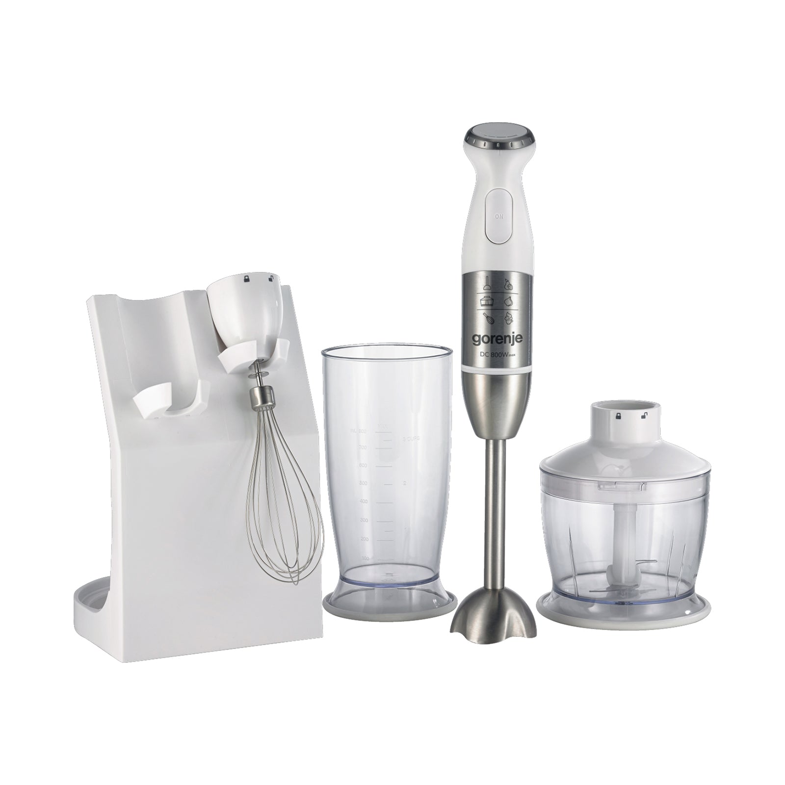 GGorenje Hand Blender Set, 800 W, Stainless Steel, White