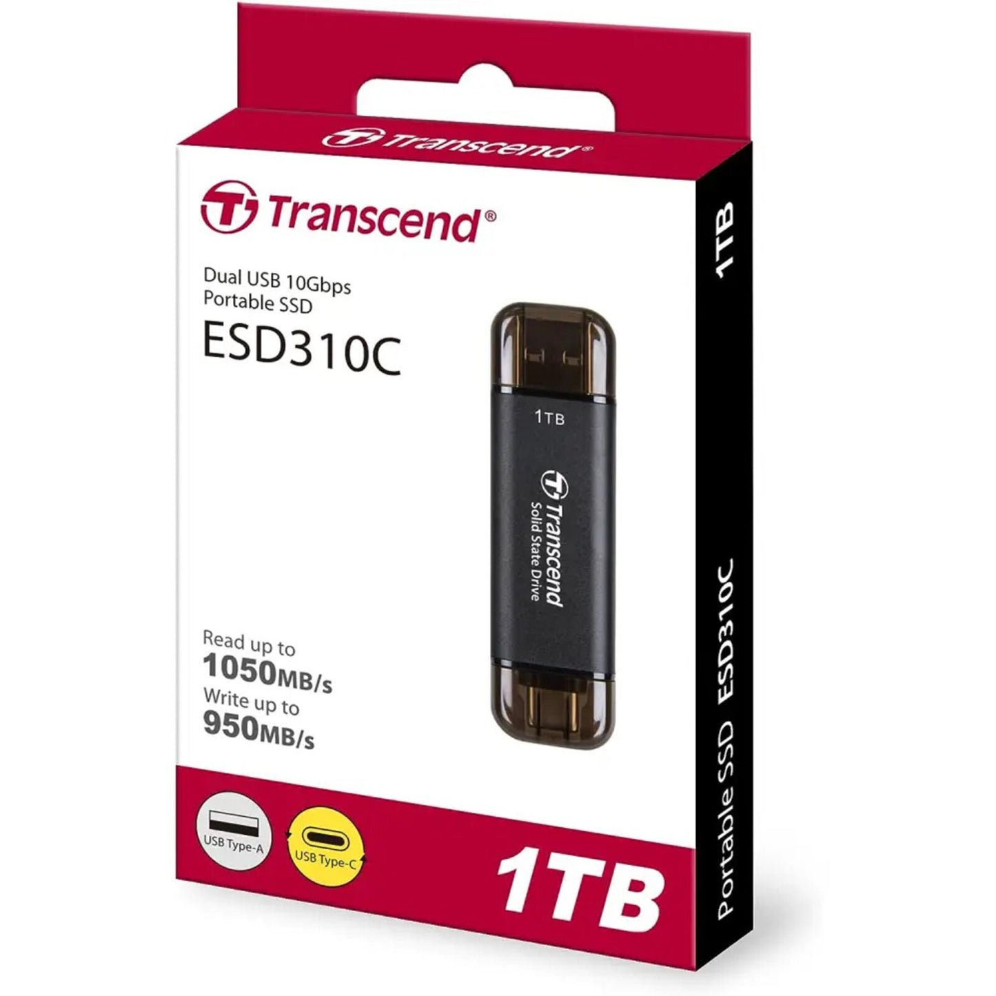 Transcend Portable 1TB SSD USB-C & A - 1050MB/s