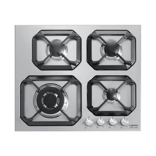 LOFRA Hob 60 cm 4Gas Burners Safety Ignition Stainless Steel