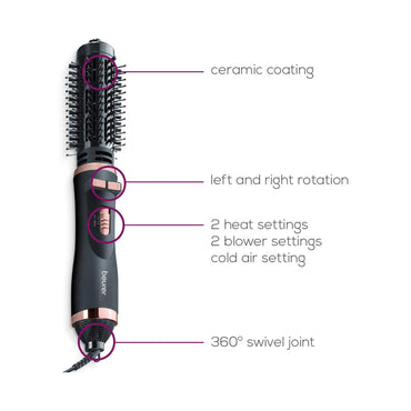 Beurer Rotating hot air brush - For volume and sleeky curls