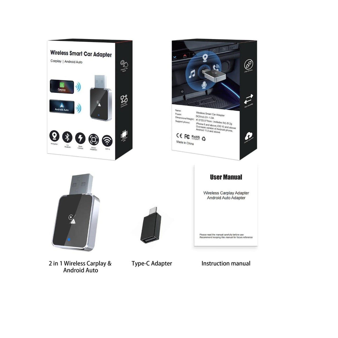 SmartBox Wireless Apple CarPlay & Android Auto Adapter