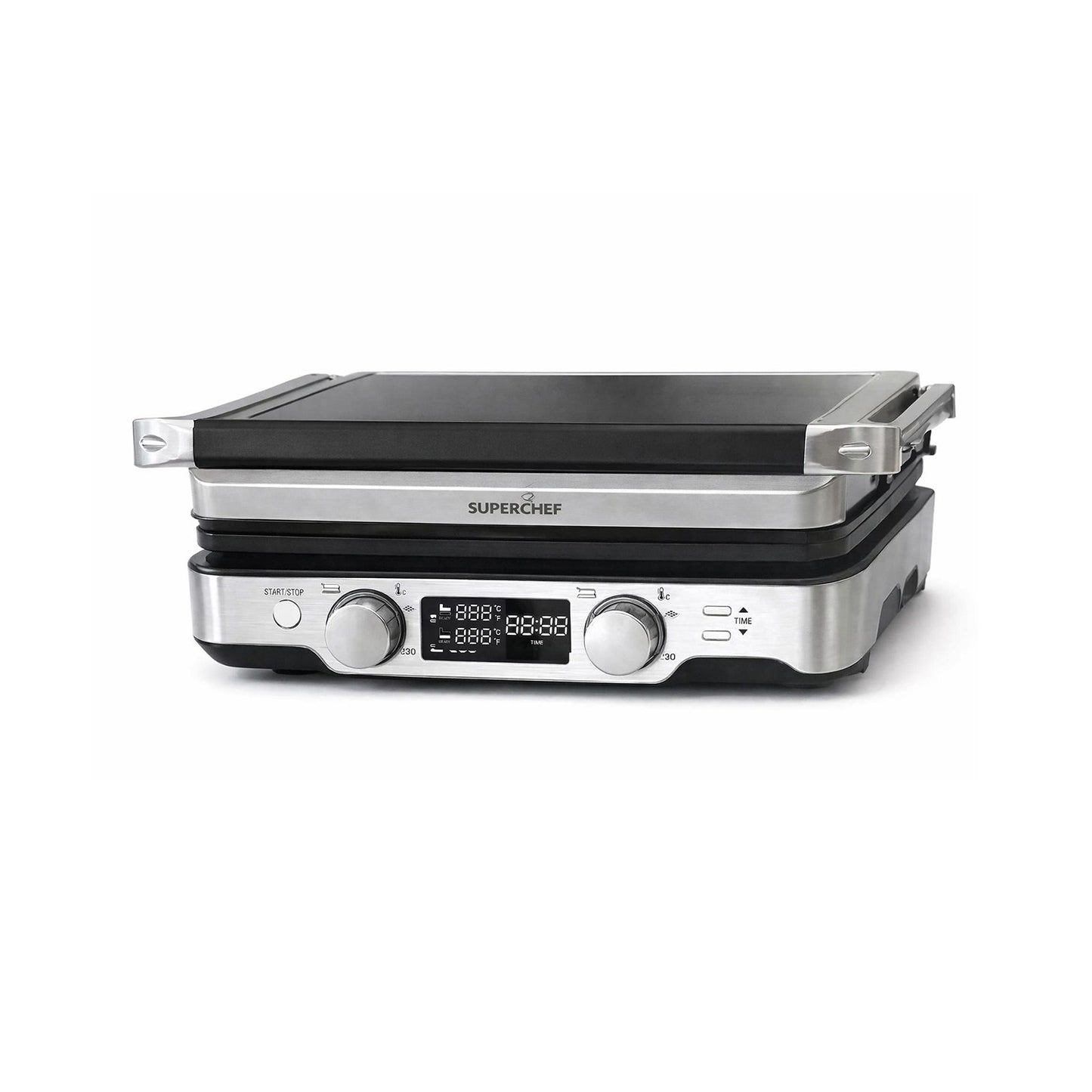 SuperChef Contact Grill 2000w Non Stick Stainless Steel SUPER CHEF