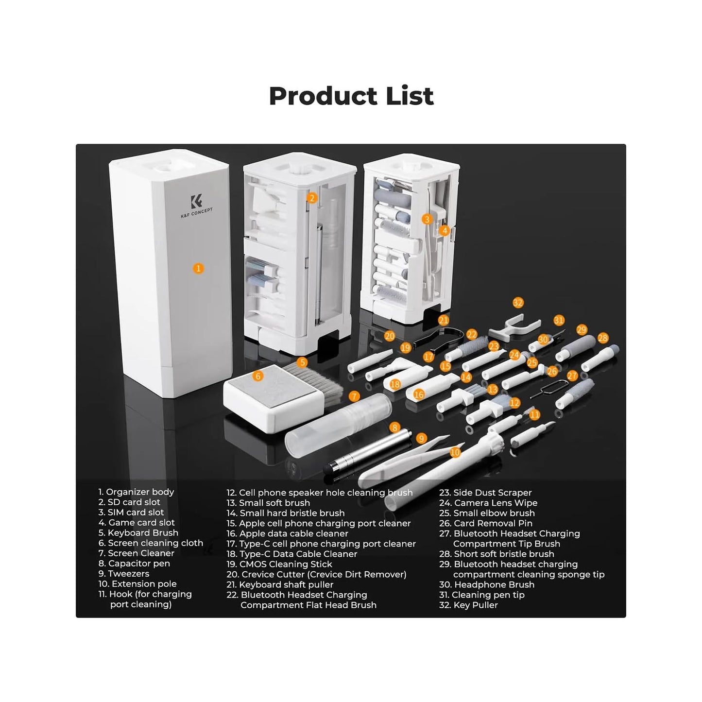 K&F 32 in 1 Cleaning Kit K&F