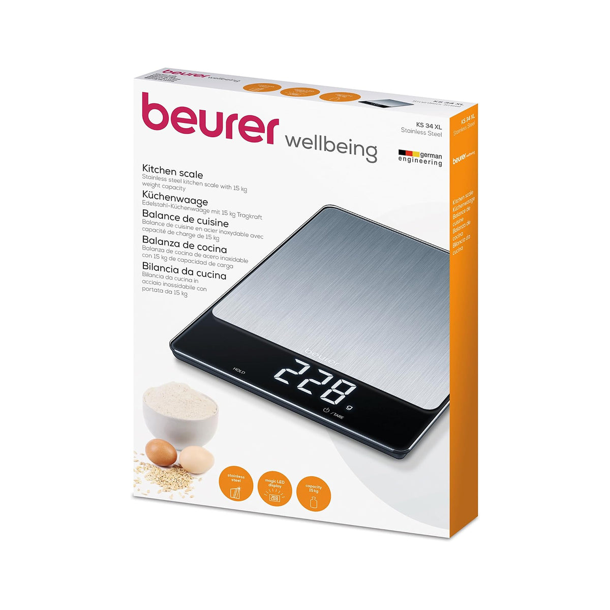 Beurer Kitchen Scale Stainless Steel BEURER