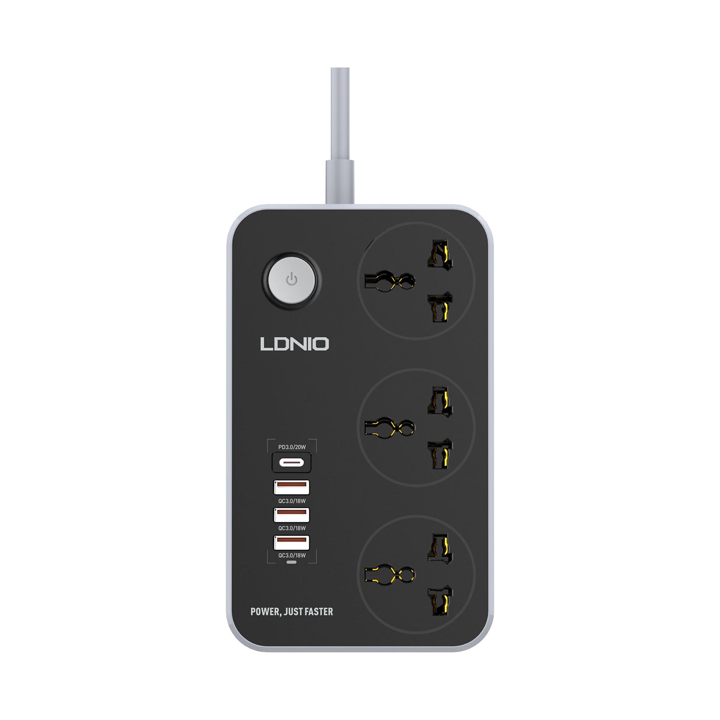 Ldnio Sc3412 2500W 20W Usb-C Pd 3-Port Qc3.0