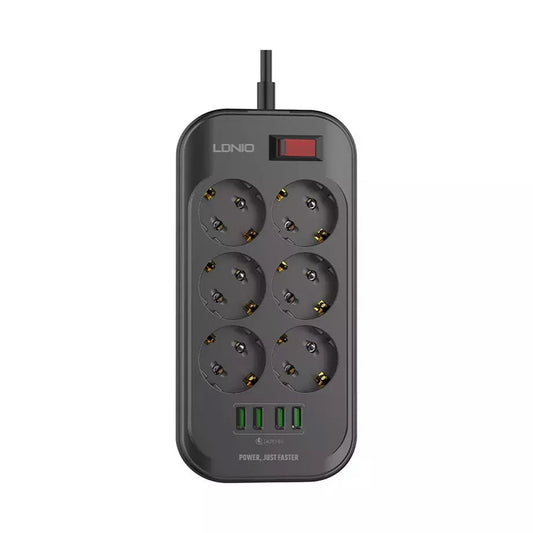 Ldnio Se6403 2500W 6 Power Sockets+4 Auto-Id