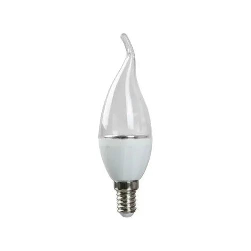 AEG Led Silver Candle 6W, 550lm, E14 Base, AC 180-240V, Warm