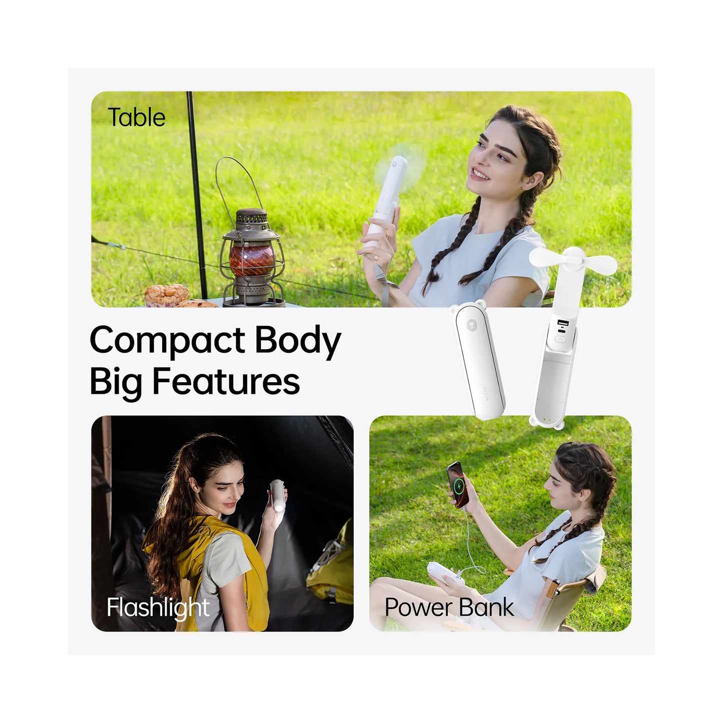 JISULIFE Handheld Fan 8 Plus Black JISULIFE
