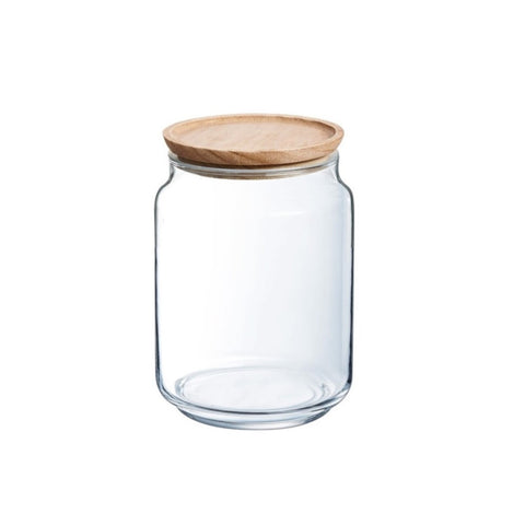 POT PURE JAR 2L+WOOD COVER LUMINARC