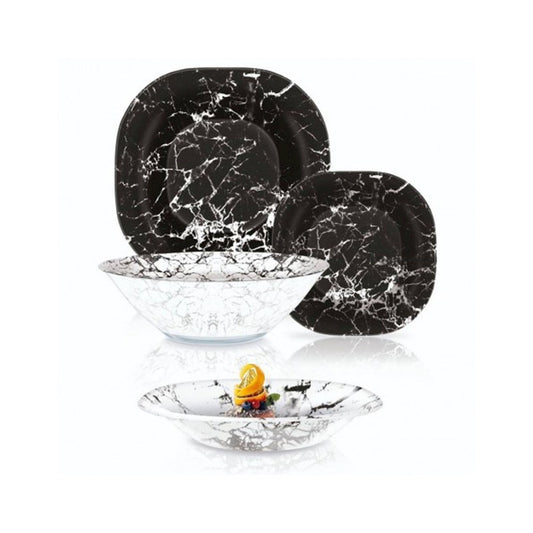 NEO CARINA MARBLE BLACK 19 PCS DINNER SET - Abed Tahan