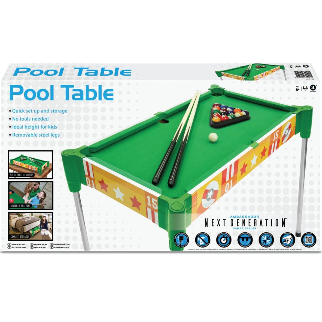 Ambassador Tabletop Pool Billiards Table Ambassador