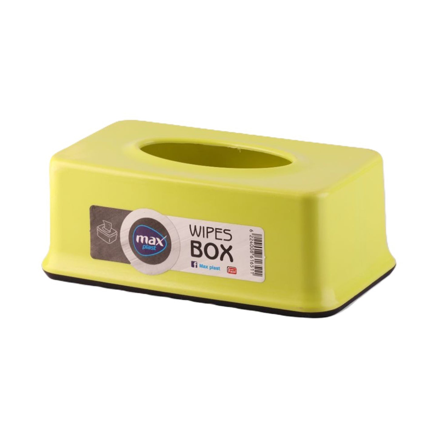 OVAL PLASTIC TISSUE BOX GREEN