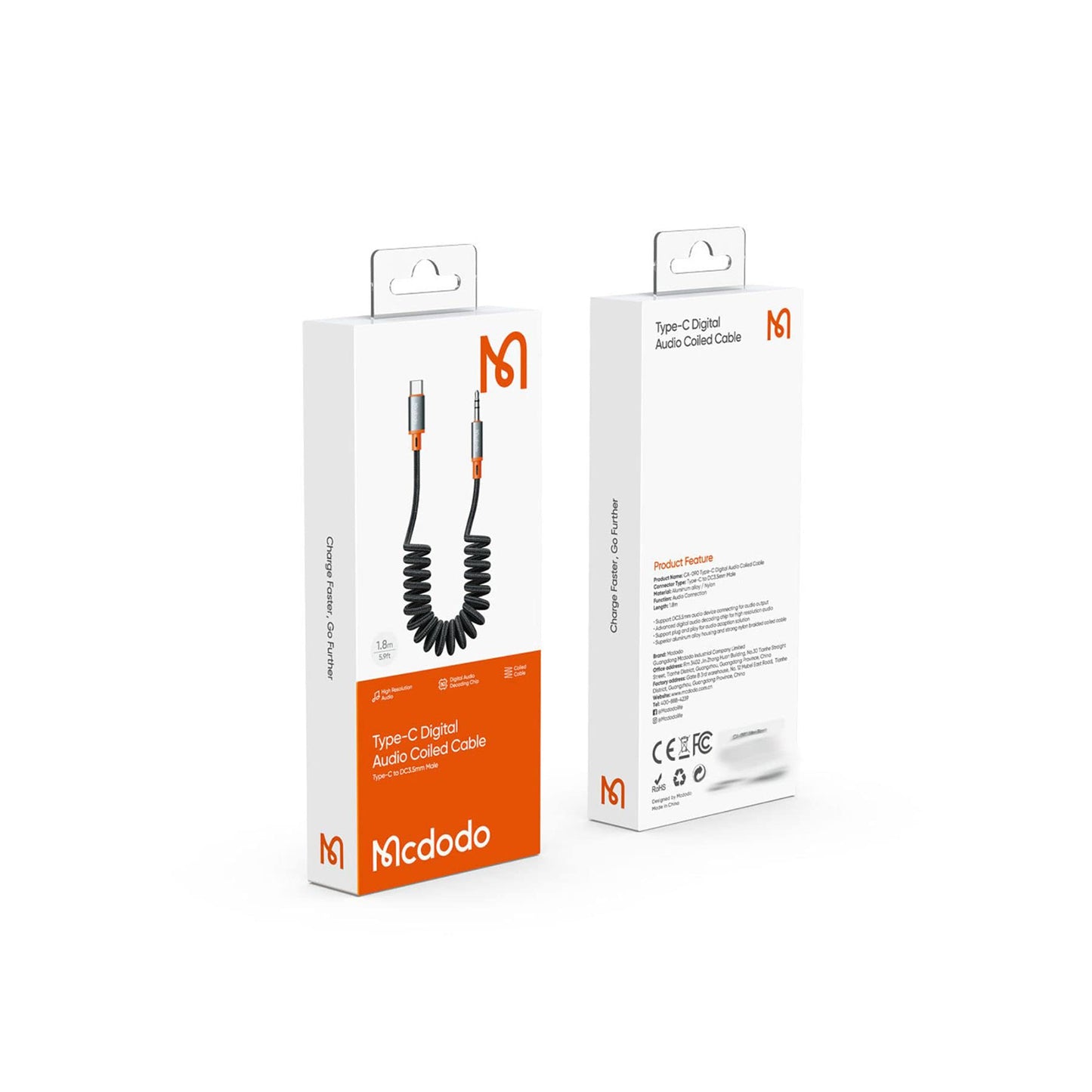 Mcdodo Ca-0900 Type-C Digital Audio Coiled Cable Cable