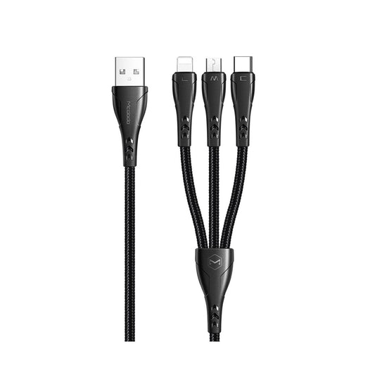 Mcdodo Ca-6960 3 In 1 Cable 1.2M 3A Black,