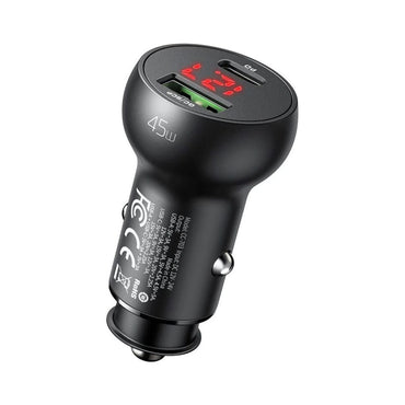 Mcdodo Cc-7030 45W Digital Display Pd Car Charger Blk