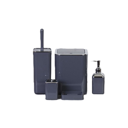 Square Bathroom Set (5 pcs) / Crome