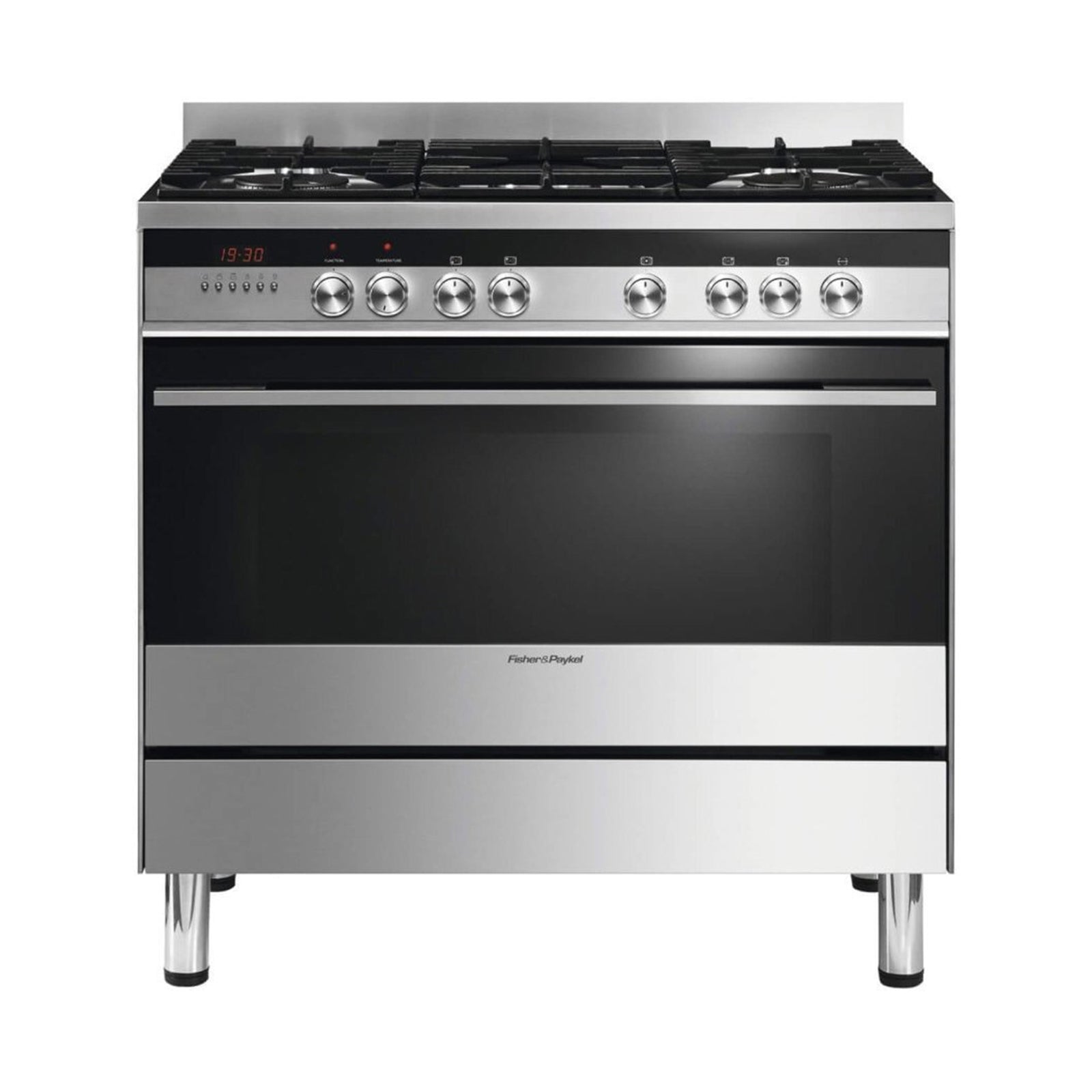 FISHER&PAYKEL Cooker Wide 90cm 5Gas Burners Electric Oven