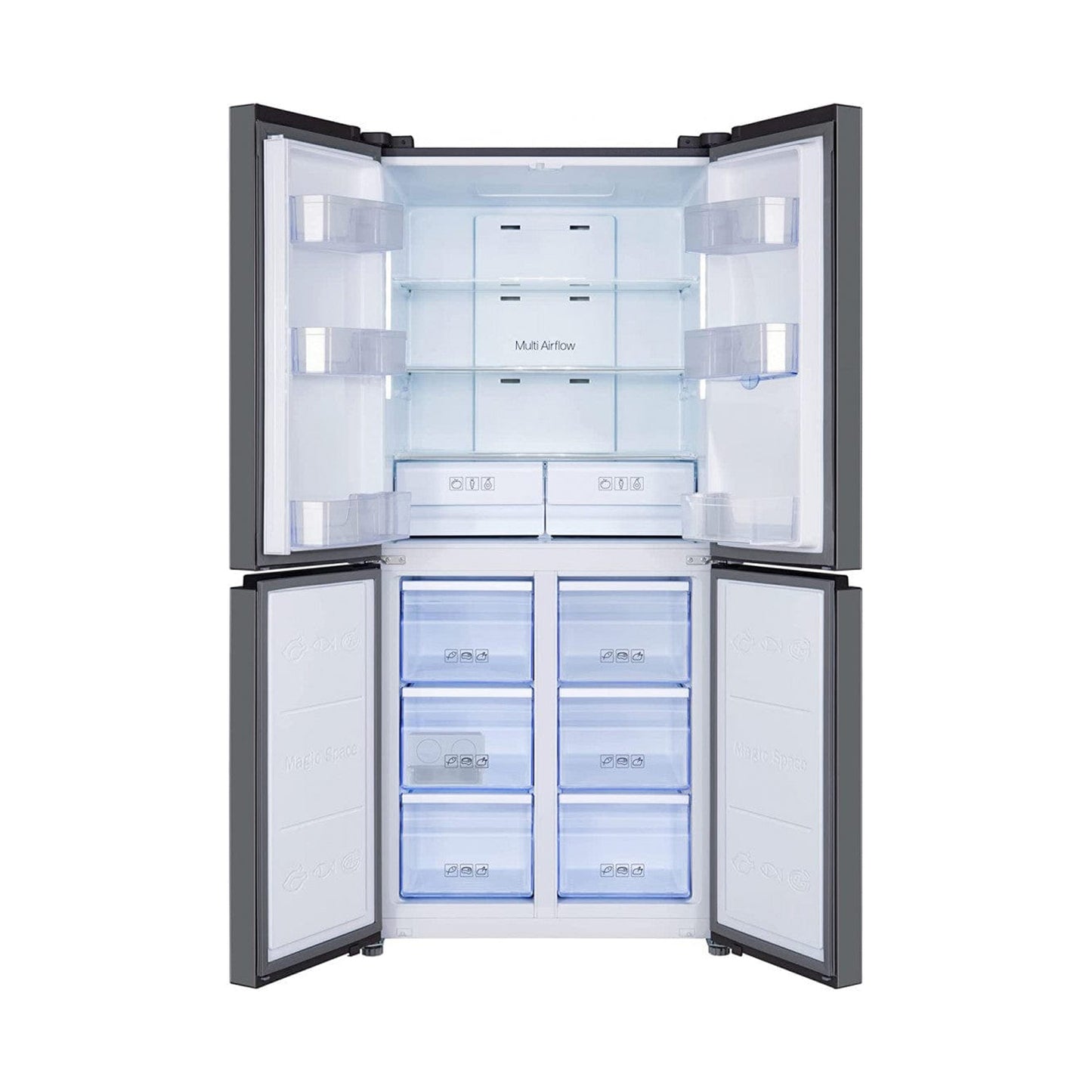 TCL 24 Cft Refrigerator 4 Doors 470 L Inverter INOX