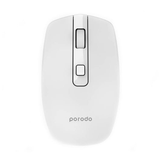 Porodo 2.4G Wireless & Bluetooth Rechargeable Mouse - White