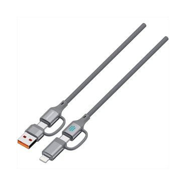 Porodo 4-In-1 High-Speed Charging Cable - Gray