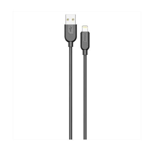 Porodo Silicone Cable USB A Lightning 12W 1m - Black