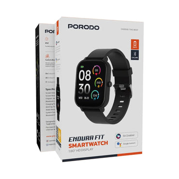 PORODO Active Pro Smart Watch 1.80" HD Display - Black