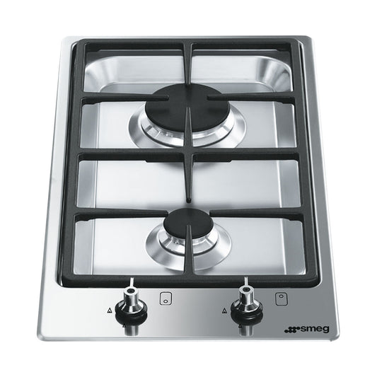 SMEG Hob 30 cm 2 Gas Burners Safety Stainless Steel