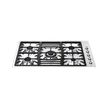 SMEG Hob 90 cm 5 Gas Burners Classica Safety Satin Stainless
