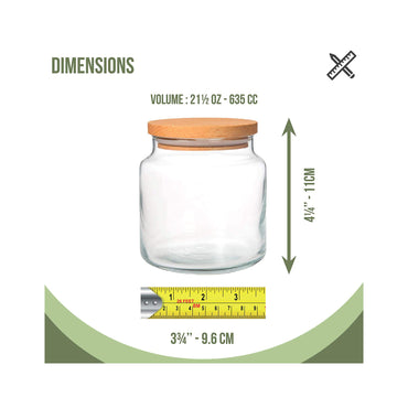 WOODEN LID JAR 635CC