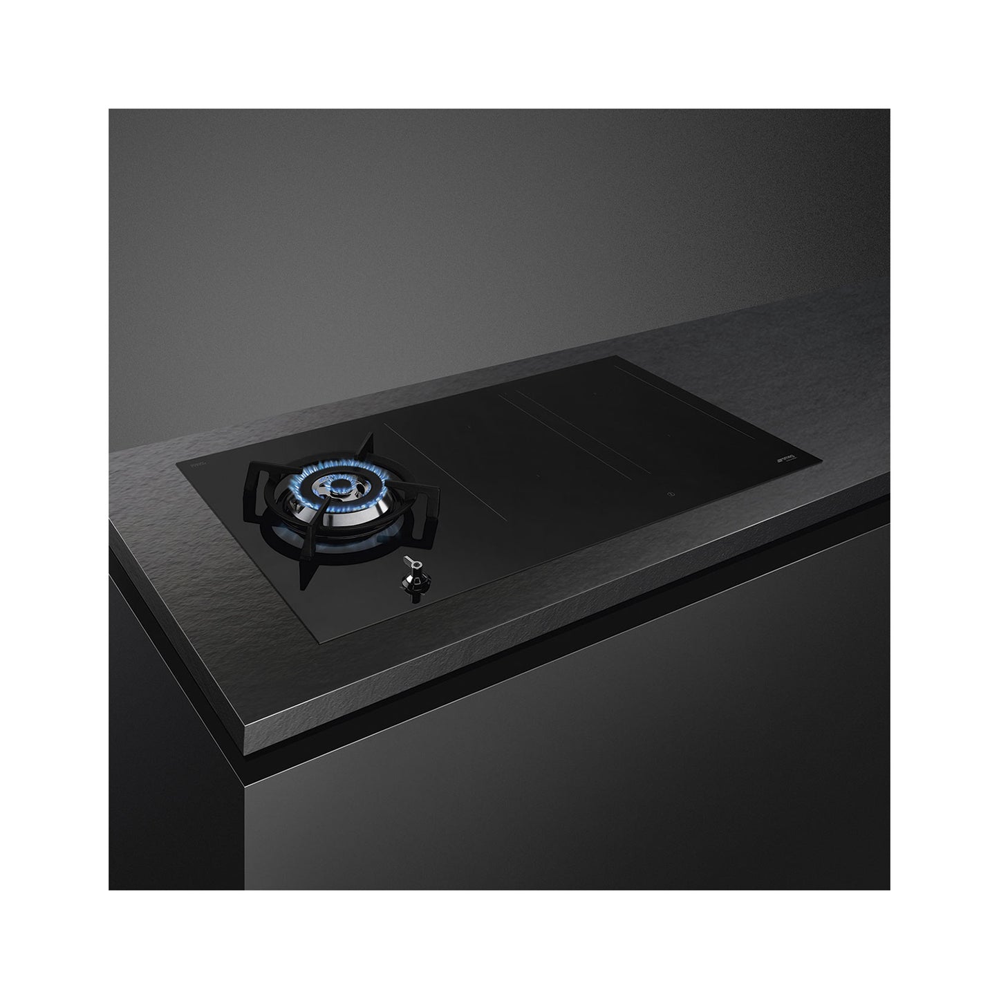 SMEG Hob 90 cm Hybrid Induction + 1 Gas Burner Vitroceramic
