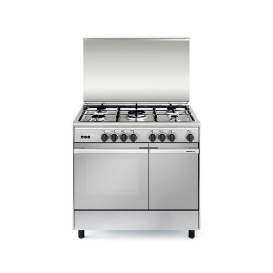 GLEM GAS Cooker Bottle 90Cm 5 Burners Inox