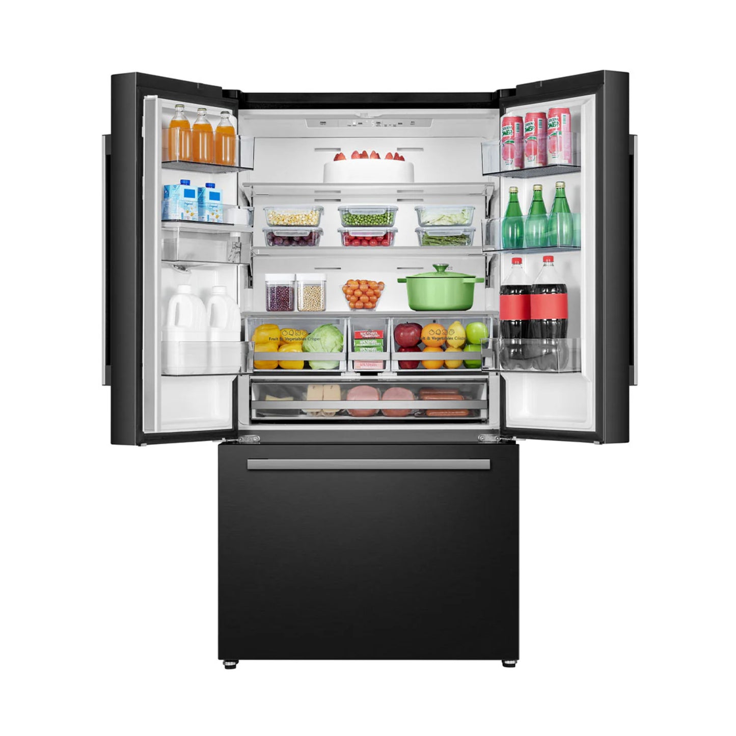 HISENSE Refrigerator French Doors 22 CF Inverter Wifi Black