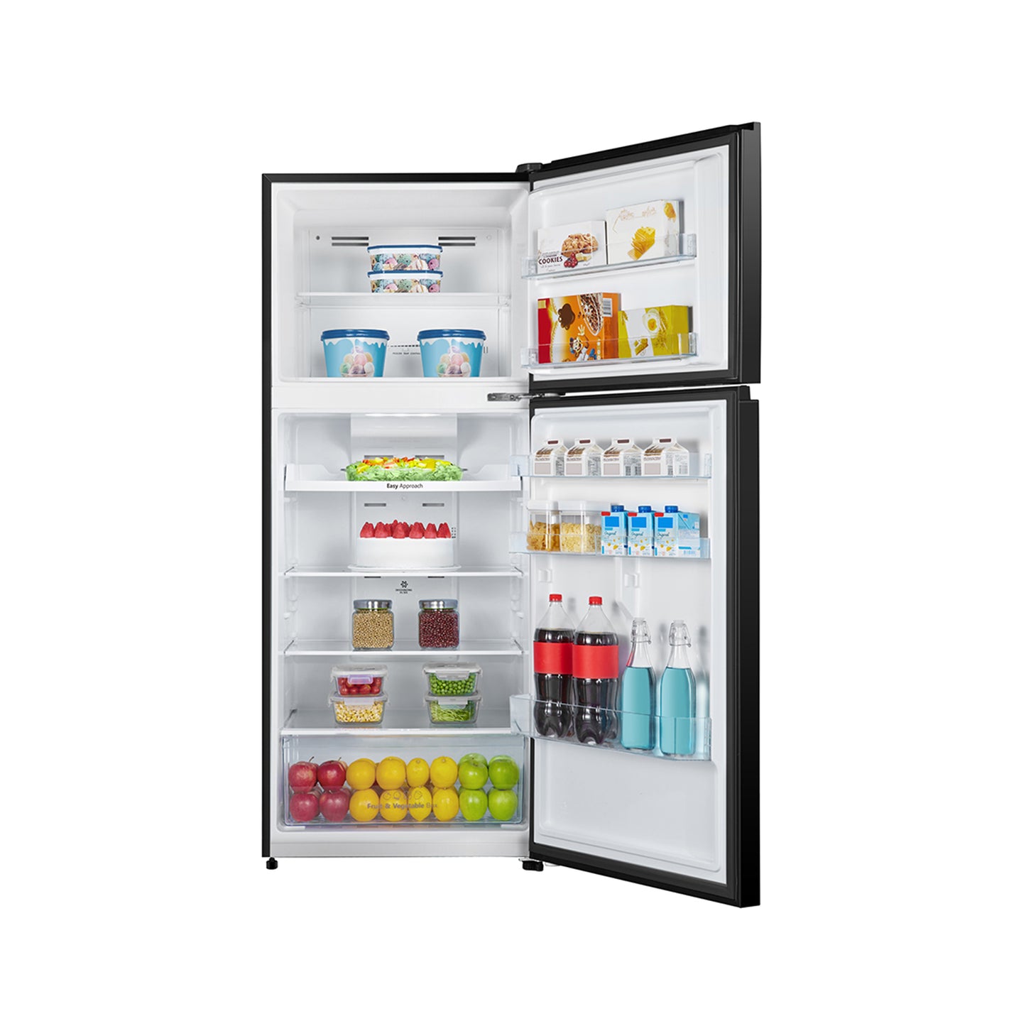 HISENSE Refrigerator 500L 2 Doors Inverter Glass Black