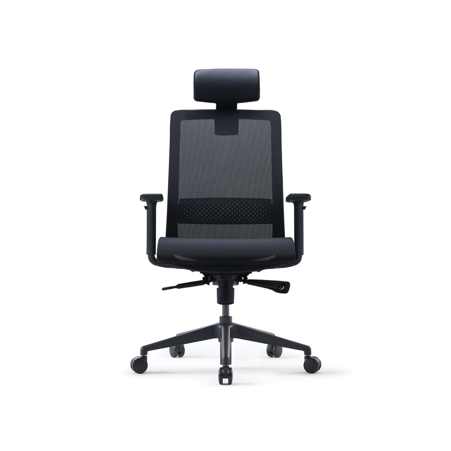 S35 High Back Chair + Adjustable Arms Black With Black Mesh